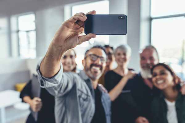 image of a group taking a selfie